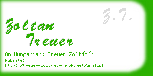 zoltan treuer business card